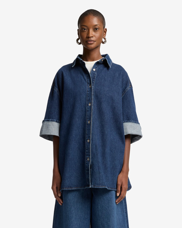 7 For All Mankind MANKIND Nina Cuffed Overshirt Tops