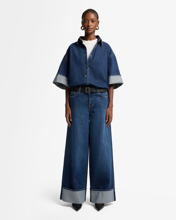7 For All Mankind MANKIND Nina Cuffed Overshirt Tops