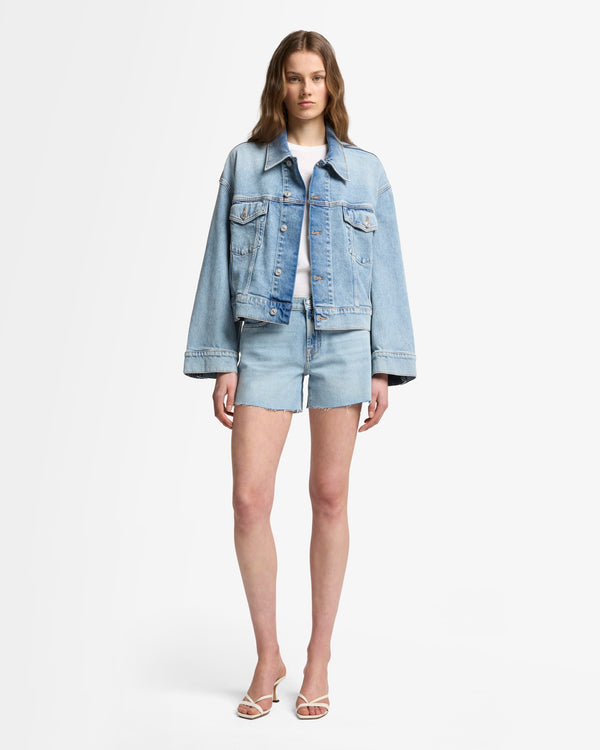 7 For All Mankind MANKIND Oli Cropped Trucker Jacket Denim Jackets