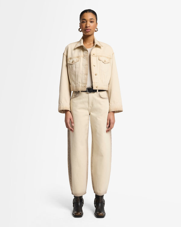 7 For All Mankind MANKIND Oli Cropped Trucker Jacket Denim Jackets