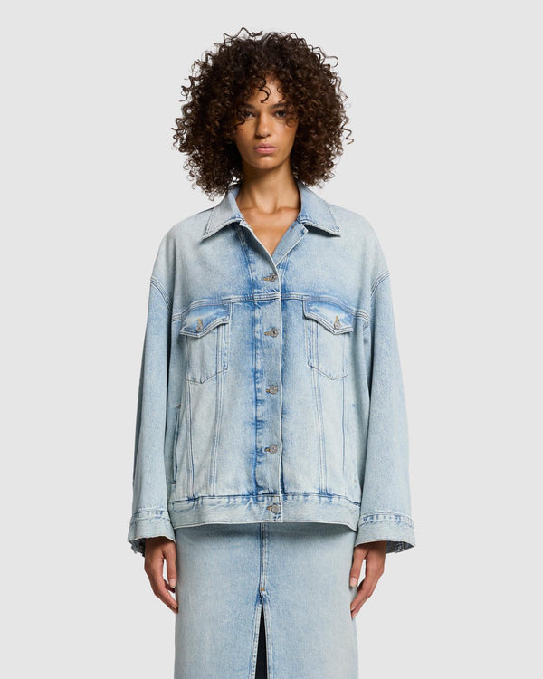 7 For All Mankind MANKIND Oli Oversized Trucker Denim Jackets