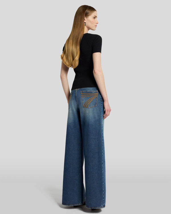 7 For All Mankind MANKIND Zoey Super Wide Leg Jeans
