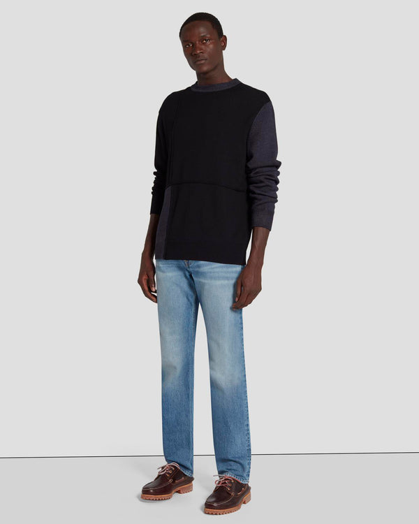 7 For All Mankind Merino Patchwork Sweater Sweaters