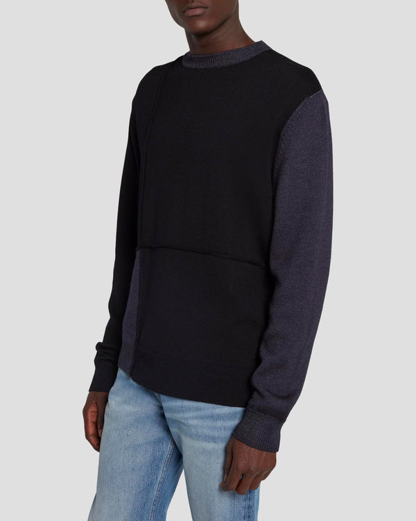 7 For All Mankind Merino Patchwork Sweater Sweaters