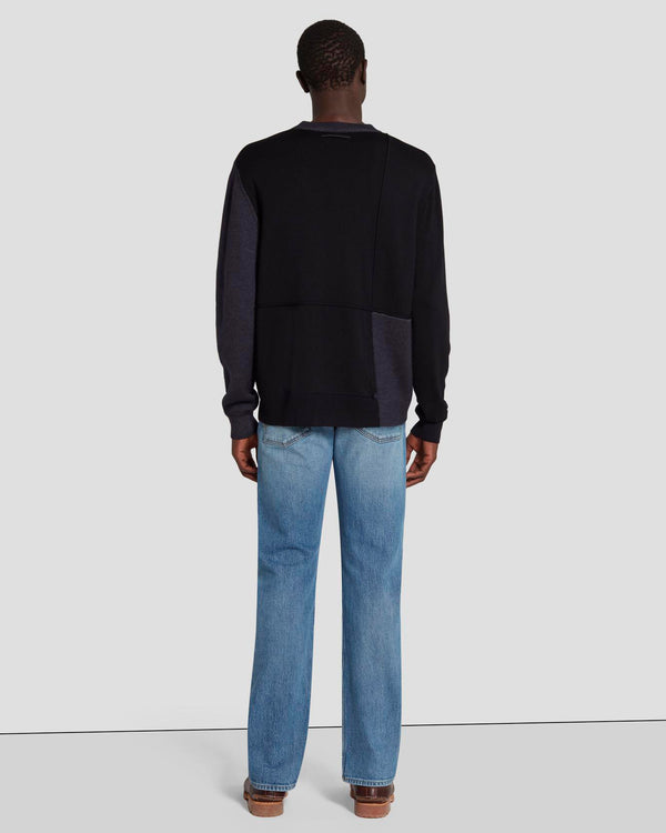 7 For All Mankind Merino Patchwork Sweater Sweaters
