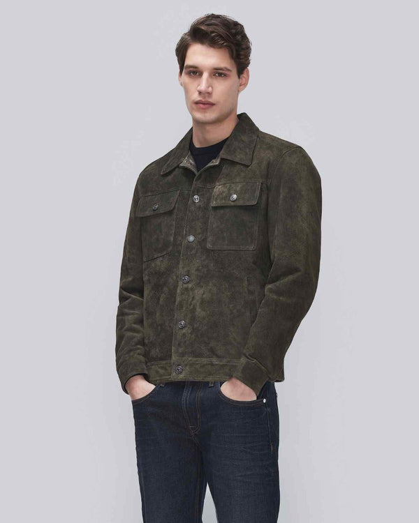 7 for all mankind Modern Suede Trucker Jacket Jackets