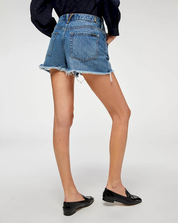 7 For All Mankind Monroe Cut-Off Short With Exposed Buttons Shorts