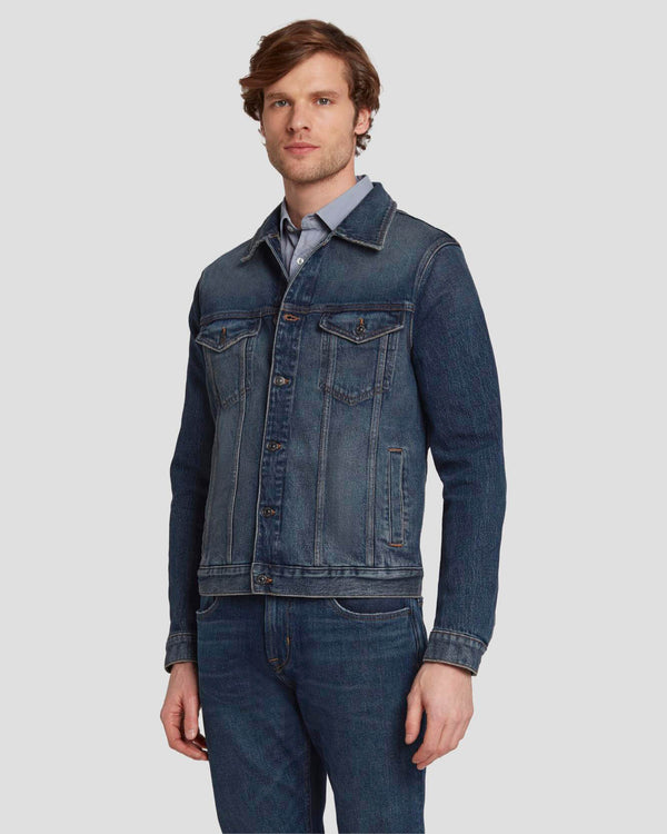 7 For All Mankind Perfect Trucker Jacket Denim Jackets