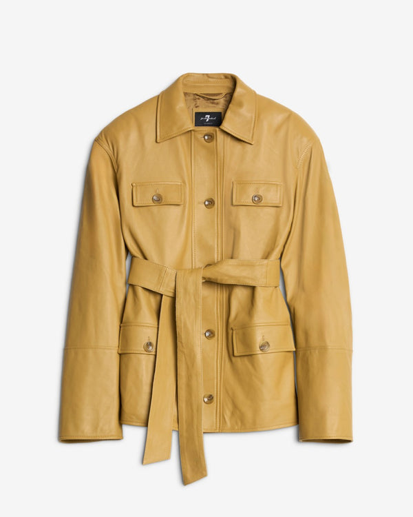 7 for all mankind Sahariana Leather Cropped Trench Jackets