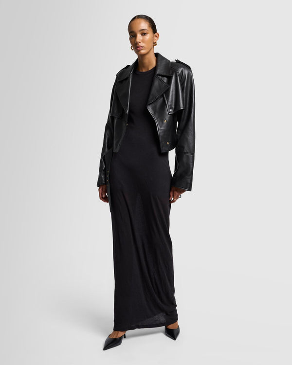 7 For All Mankind Sheer Long Sleeve Maxi Dress Dresses