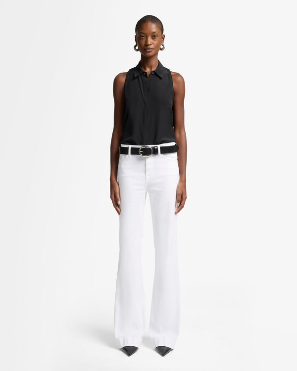 7 For All Mankind Sleeveless Silk Button Button Down Tops