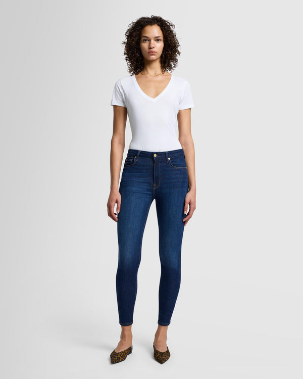 7 For All Mankind Slim Illusion High Waist Ankle Skinny Jeans