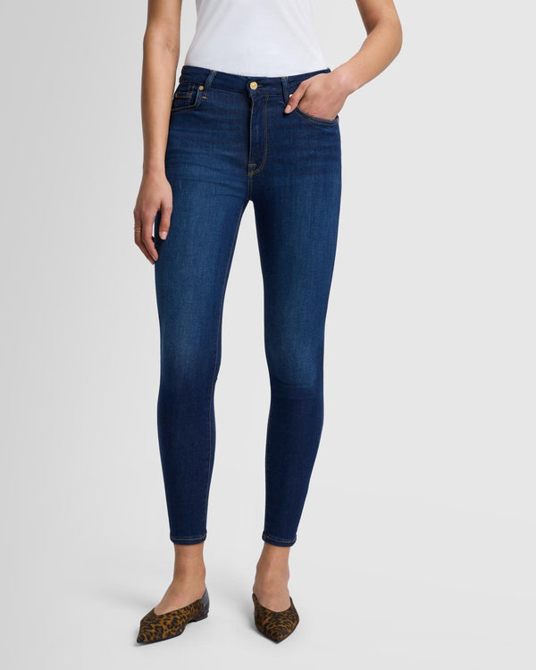 7 For All Mankind Slim Illusion High Waist Ankle Skinny Jeans