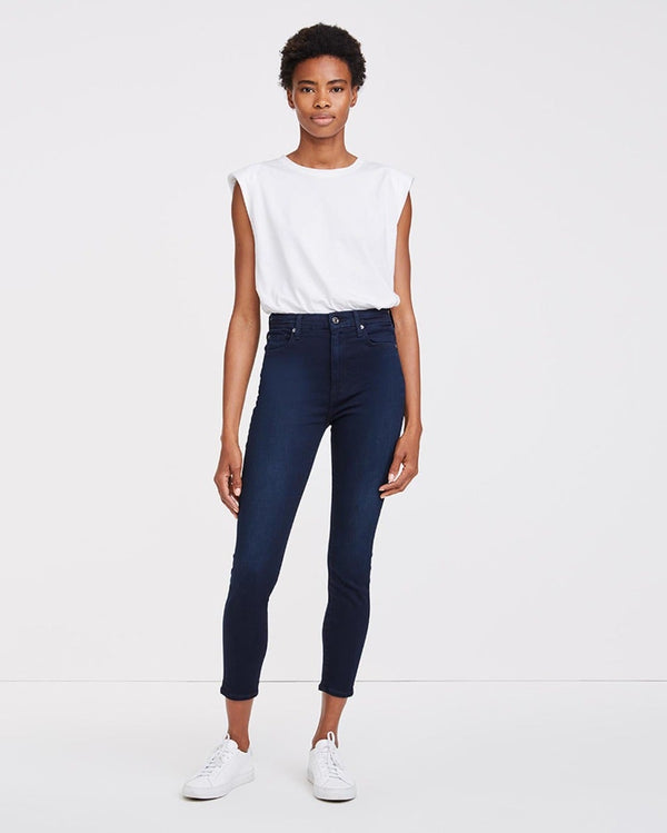7 for all mankind Slim Illusion High Waist Ankle Skinny Jeans