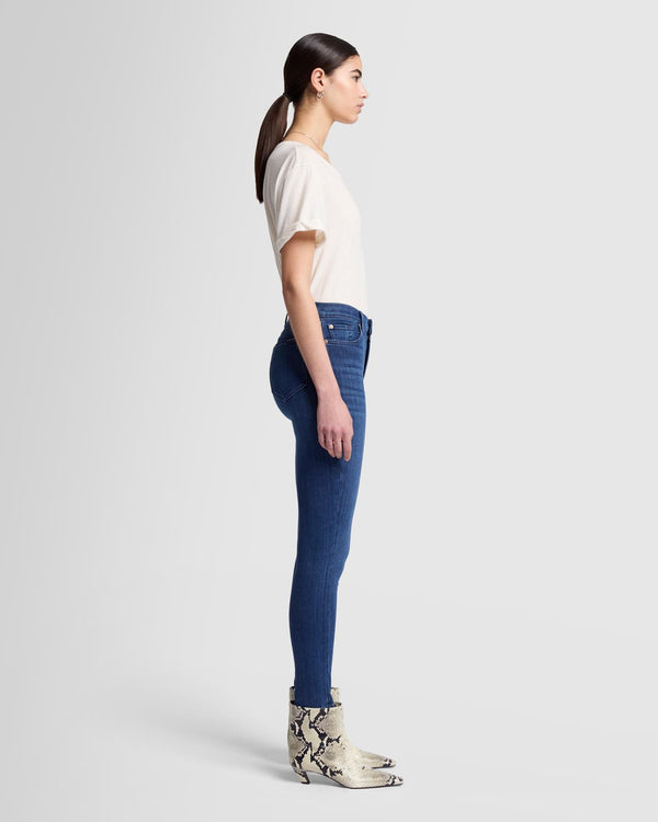 7 For All Mankind Slim Illusion High Waist Ankle Skinny Jeans