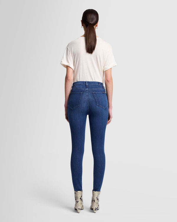 7 For All Mankind Slim Illusion High Waist Ankle Skinny Jeans