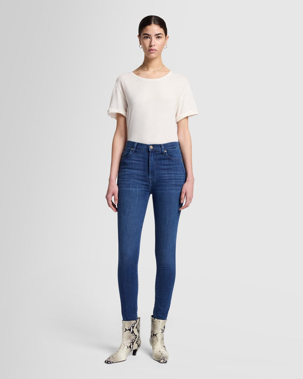 7 for all mankind Slim Illusion High Waist Ankle Skinny Jeans