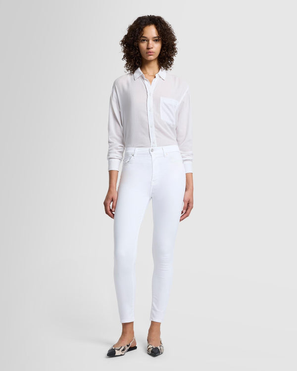 7 For All Mankind Slim Illusion High Waist Ankle Skinny Jeans