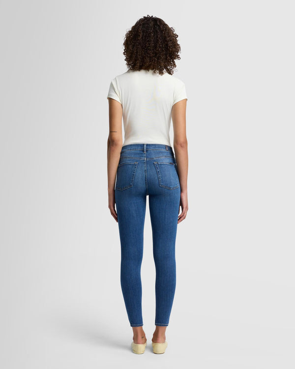 7 For All Mankind Slim Illusion High Waist Ankle Skinny Jeans