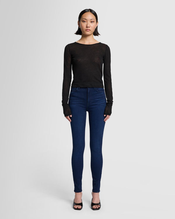 7 For All Mankind Slim Illusion High Waist Skinny Jeans