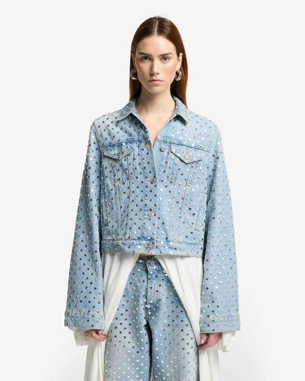 7 For All Mankind Studded Trucker Jacket Denim Jackets