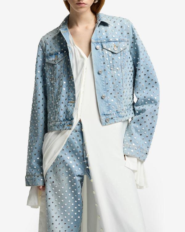 7 For All Mankind Studded Trucker Jacket Denim Jackets