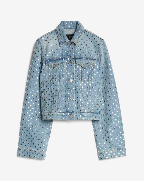 7 for all mankind Studded Trucker Jacket Denim Jackets