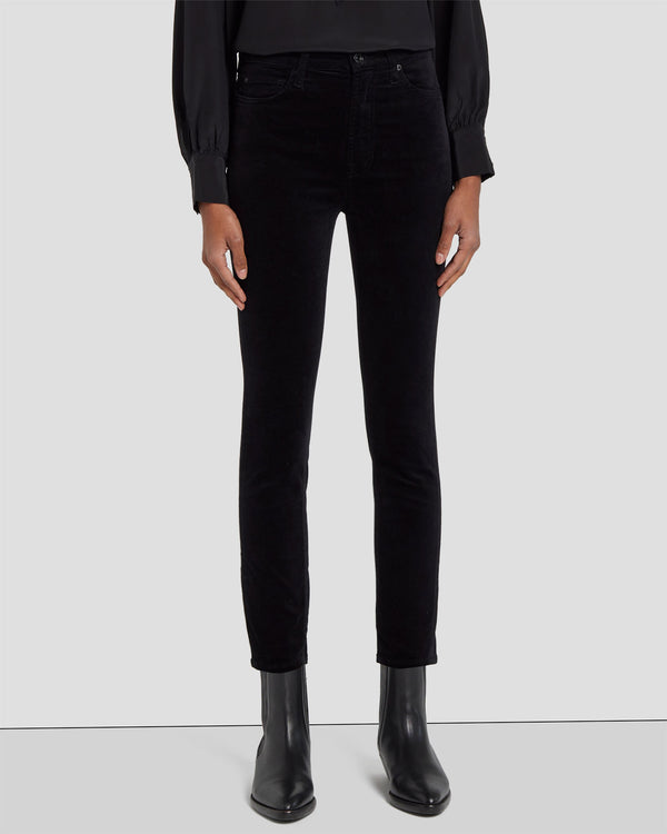 7 For All Mankind Velvet High Waist Ankle Skinny Pants