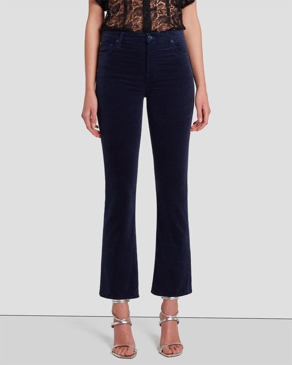 7 For All Mankind Velvet High Waist Slim Kick Pants