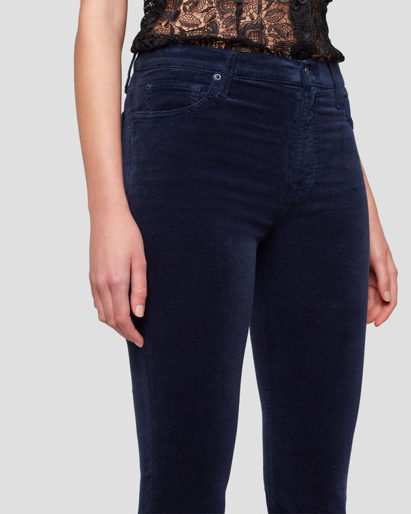 7 For All Mankind Velvet High Waist Slim Kick Pants
