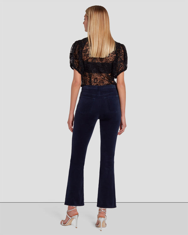 7 For All Mankind Velvet High Waist Slim Kick Pants