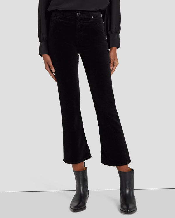 7 For All Mankind Velvet High Waist Slim Kick Pants