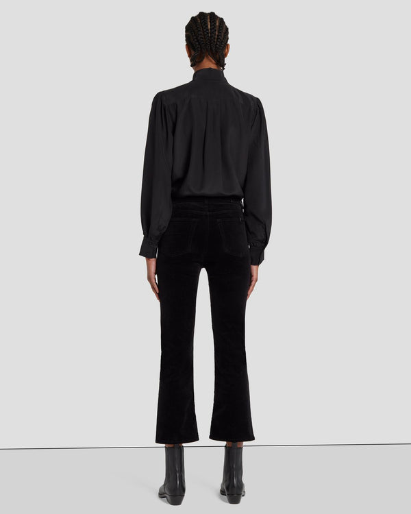 7 For All Mankind Velvet High Waist Slim Kick Pants