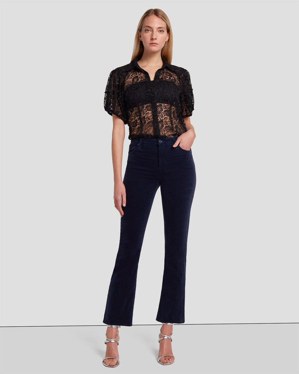 7 for all mankind Velvet High Waist Slim Kick Pants