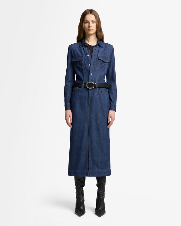7 For All Mankind Weightless Denim Maxi Dress Dresses