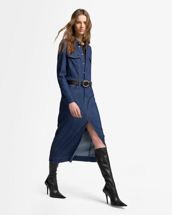 7 For All Mankind Weightless Denim Maxi Dress Dresses