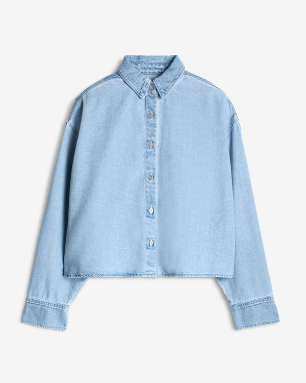7 for all mankind Weightless Denim Nina Cropped Shirt Tops