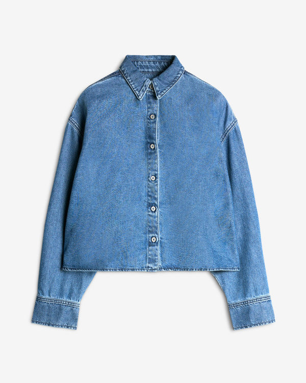 7 for all mankind Weightless Denim Nina Cropped Shirt Tops