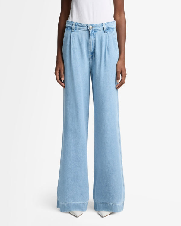 7 For All Mankind Weightless Denim Pleated Trouser Jeans