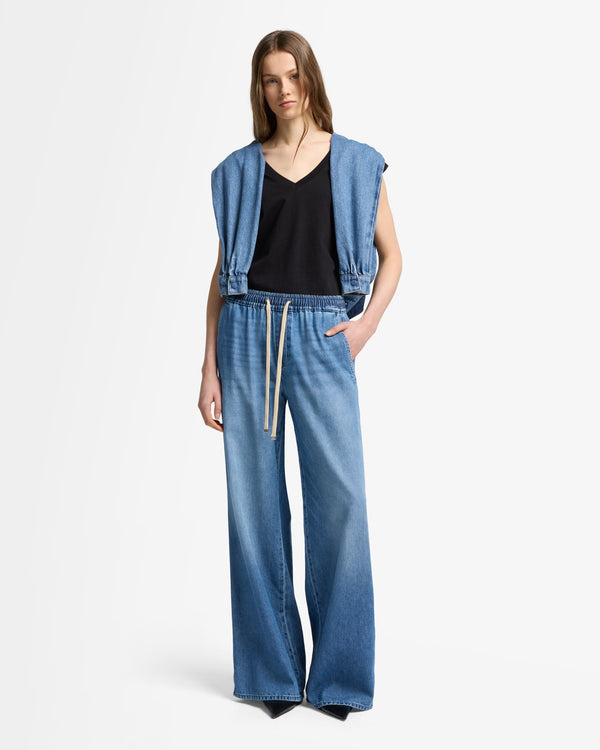 7 For All Mankind Weightless Denim Wide Leg Pant Jeans