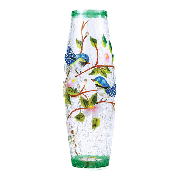 a cheerful giver Blue Jay - LED Glass Vase
