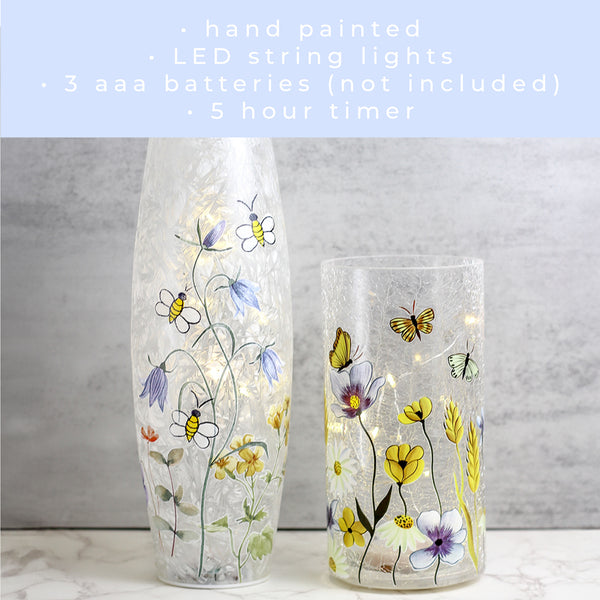 A Cheerful Giver Busy Bee - LED Glass Vase