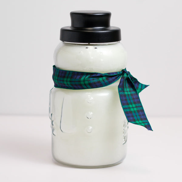 a cheerful giver Candy Cane - Large Snowman Jar