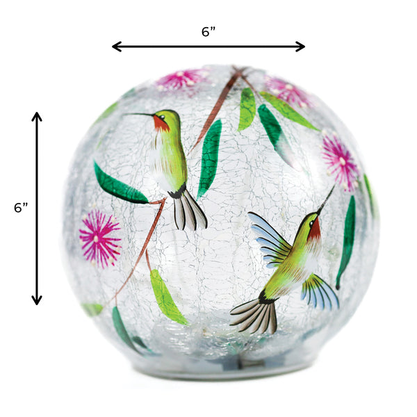 A Cheerful Giver Dancing Hummingbird - LED Glass Orb