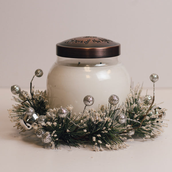 A Cheerful Giver Frosted Silver Bells - Candle Ring