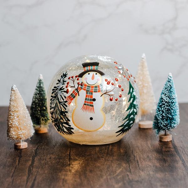 A Cheerful Giver Frosty Vines - Crackle Glass Orb