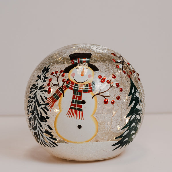 A Cheerful Giver Frosty Vines - Crackle Glass Orb