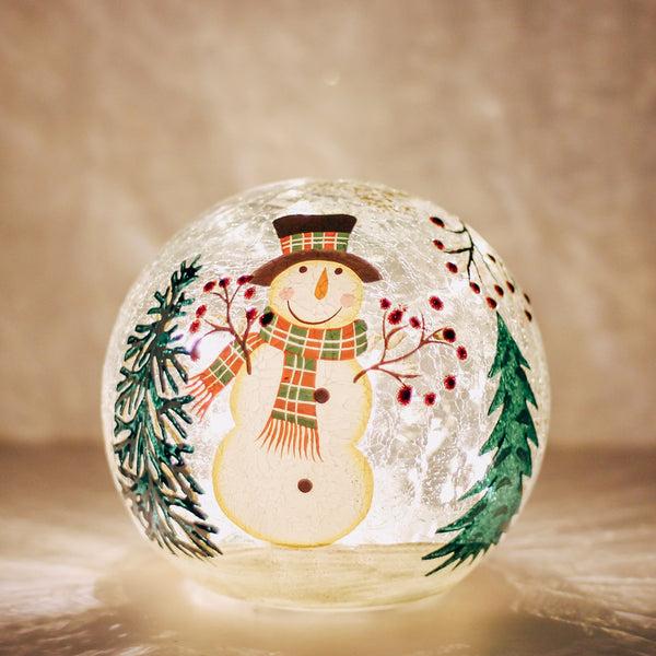 A Cheerful Giver Frosty Vines - Crackle Glass Orb