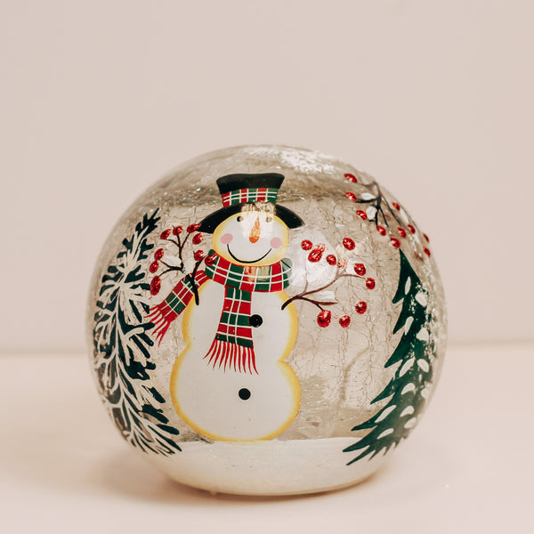 a cheerful giver Frosty Vines - Crackle Glass Orb