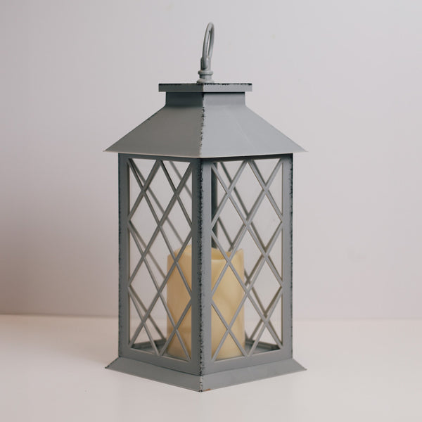 a cheerful giver Gray - Flameless Lantern